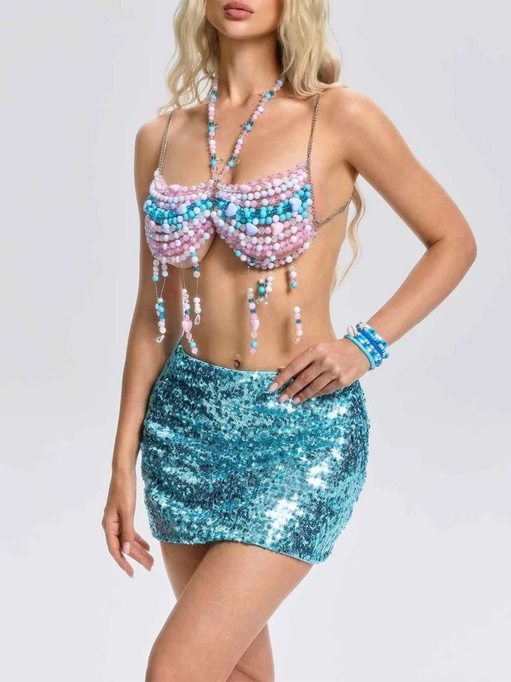 Fionexa Gemstone Beaded Bralette - OWNCI Fionexa Gemstone Beaded Bralette - OWNCI