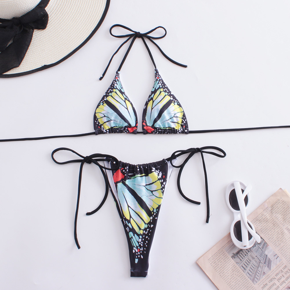 Fashionslee Women Lefty Colorful Printed Bikini Two-Piece Set