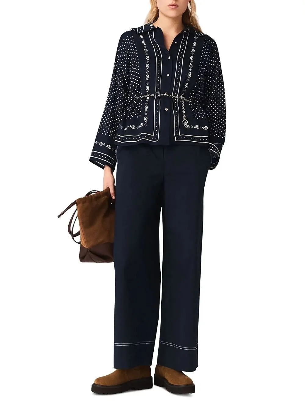 Chain Belt Bandana Print Shirt - OWNCI