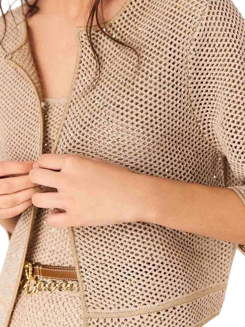 Sequin Knit Cardigan - OWNCI