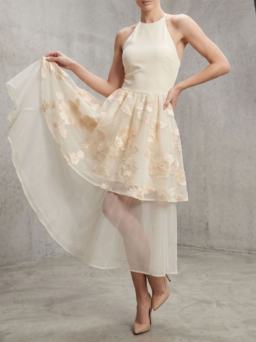 Maik Halter Flower Midi Dress - OWNCI Maik Halter Flower Midi Dress - OWNCI