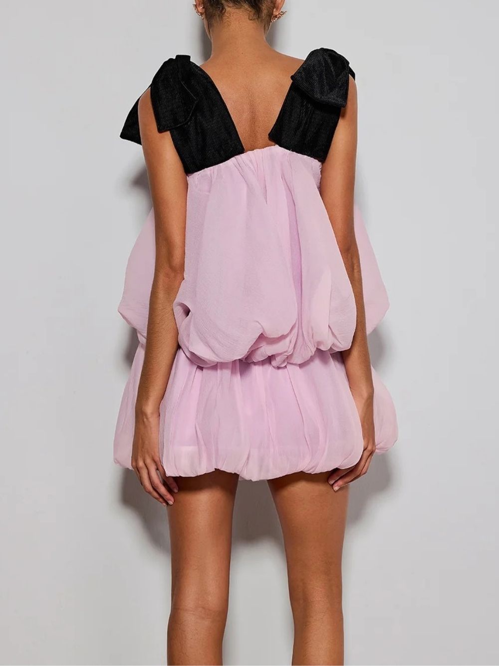 Ermias Tiered Bubble Mini Dress