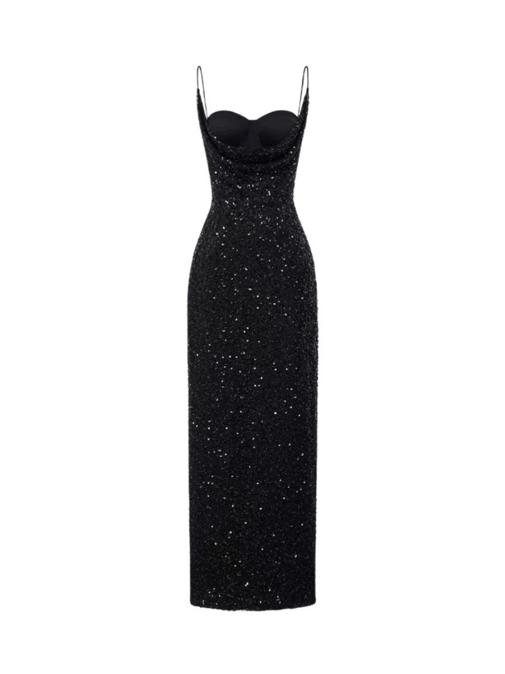 Kirell Spaghetti Sequin Maxi Dress