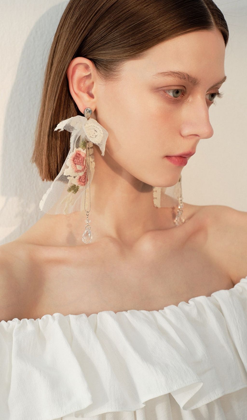 Fashionslee Women Leiko Flower Embroidery Earrings