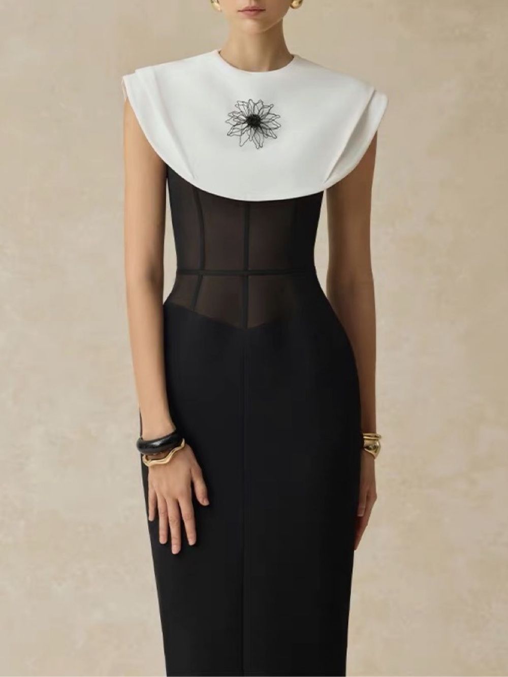 d255773eb713db1fbf31a3a165a1db2e Maisie Black Corset Midi Dress