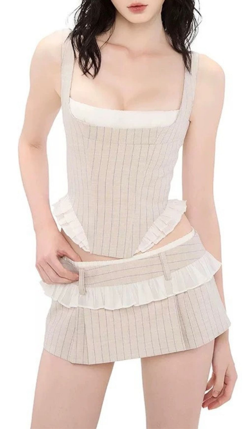 Fashionslee Women Lillie Crop Top & Mini Skirt Set