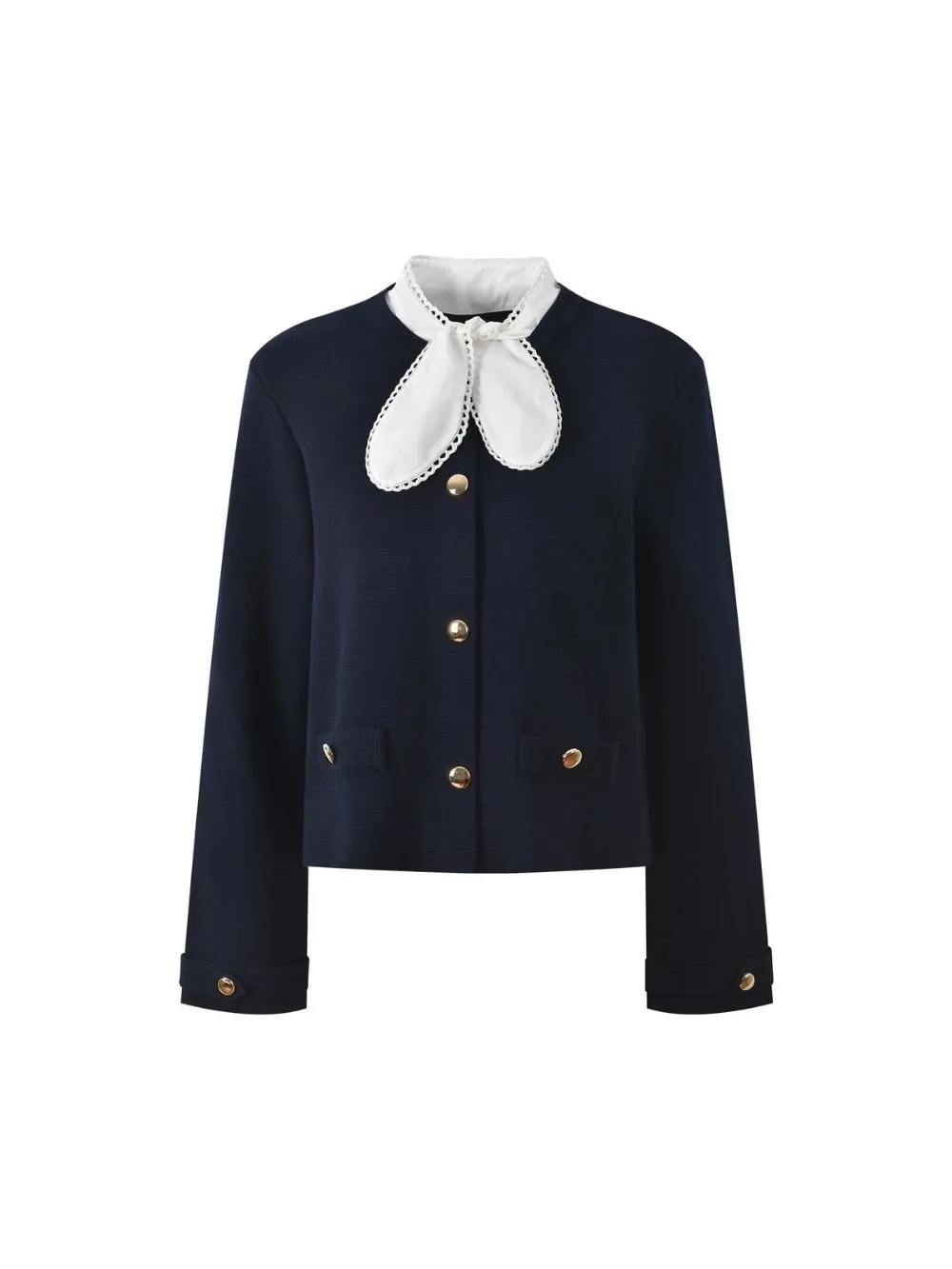 Detachable Embroidered Collar Cardigan - OWNCI Detachable Embroidered Collar Cardigan - OWNCI