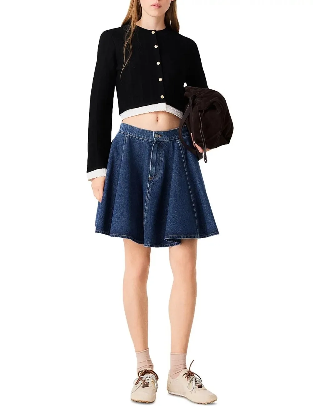 Contrast Trim Long Sleeve Cardigan - OWNCI Contrast Trim Long Sleeve Cardigan - OWNCI