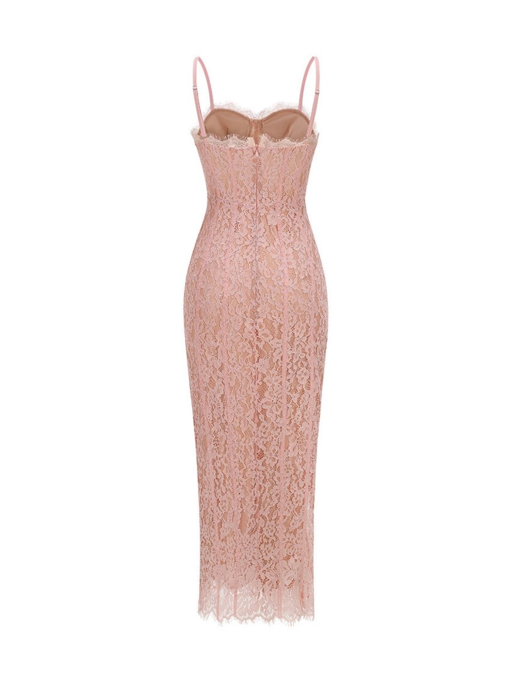 d6bd6856fb63dde0073359d5925644a4 Makenzie Pink Lace Maxi Dress