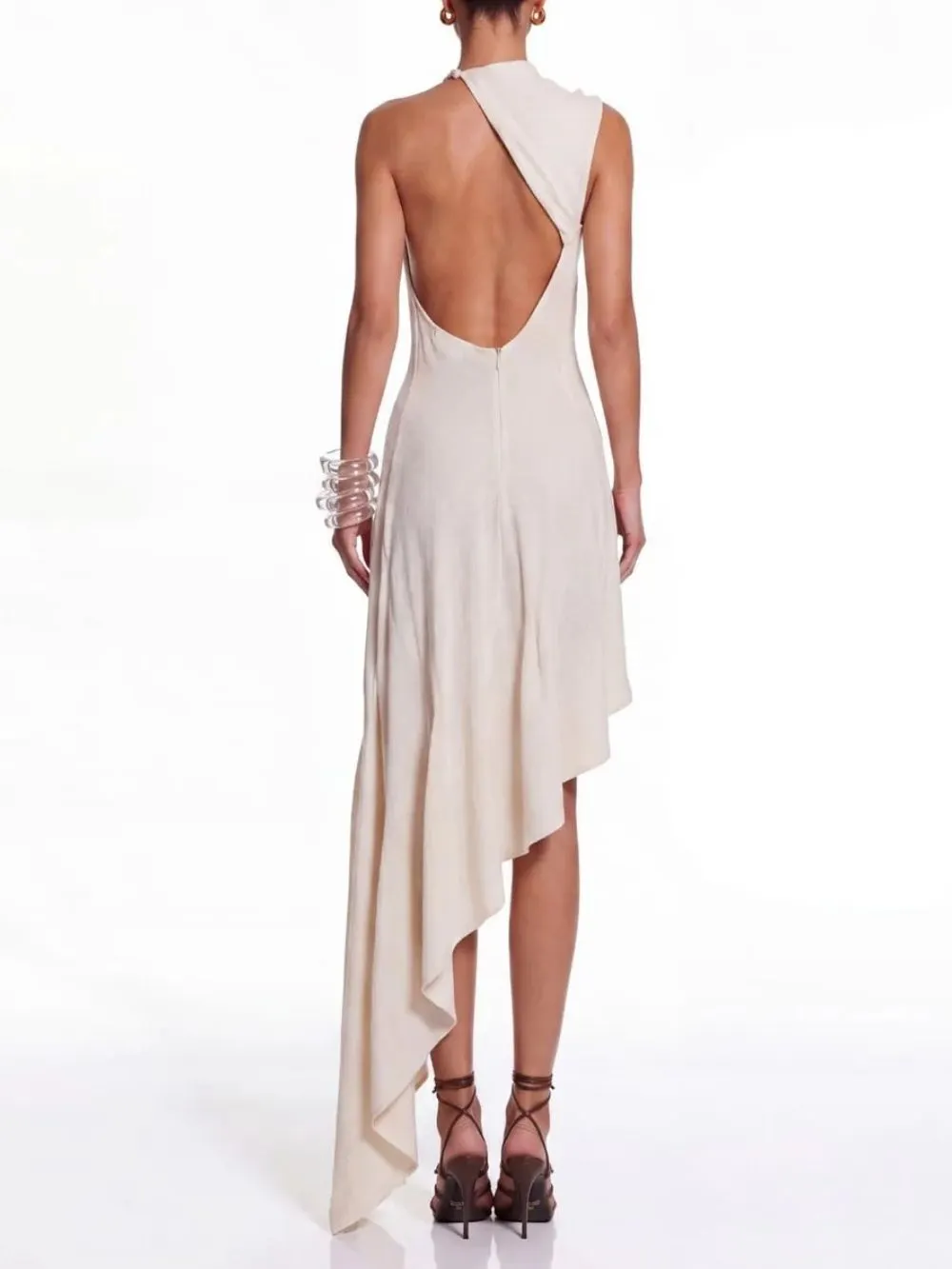 d82adabb8d271961a8eaea3f6273b5a2 Raviel Sleeveless Asymmetric Knit Dress