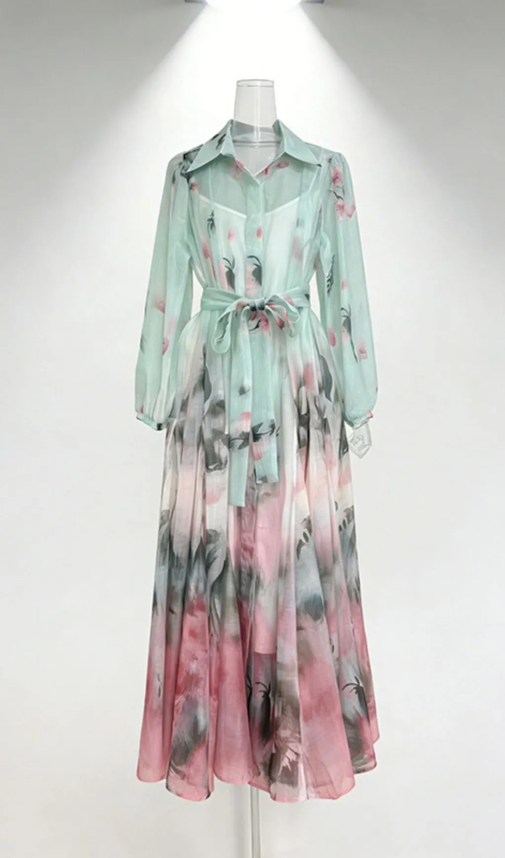 Keyra Printed Long Sleeve Maxi Dress - OWNCI Keyra Printed Long Sleeve Maxi Dress - OWNCI