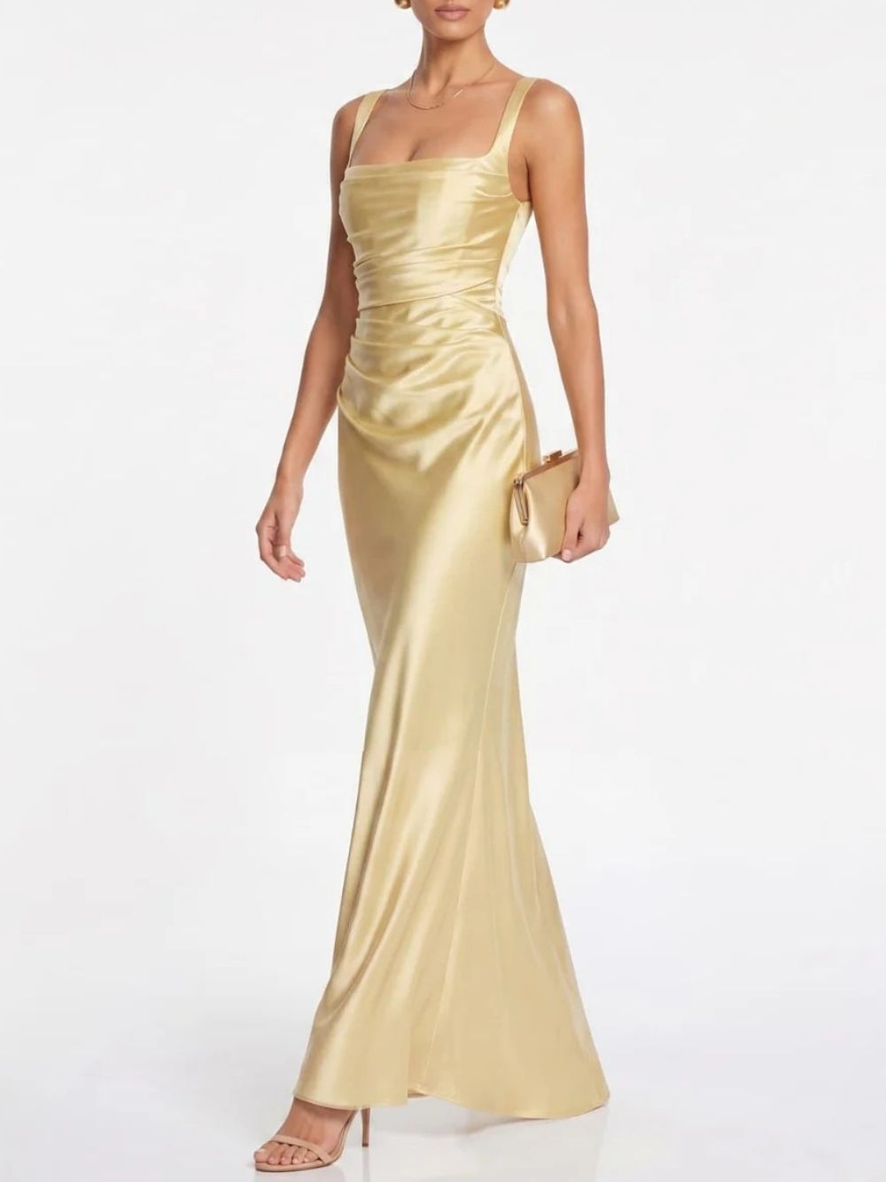 da1b585d55636cdfe91a240a1cbf1821.jpg Fashionslee Women Berwick Lace Up Satin Maxi Dress In Butter Yellow