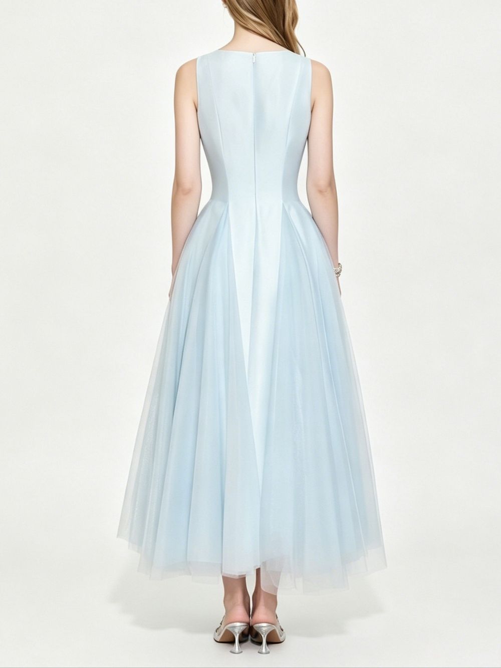 Mahina Sleeveless Mesh Midi Dress - OWNCI