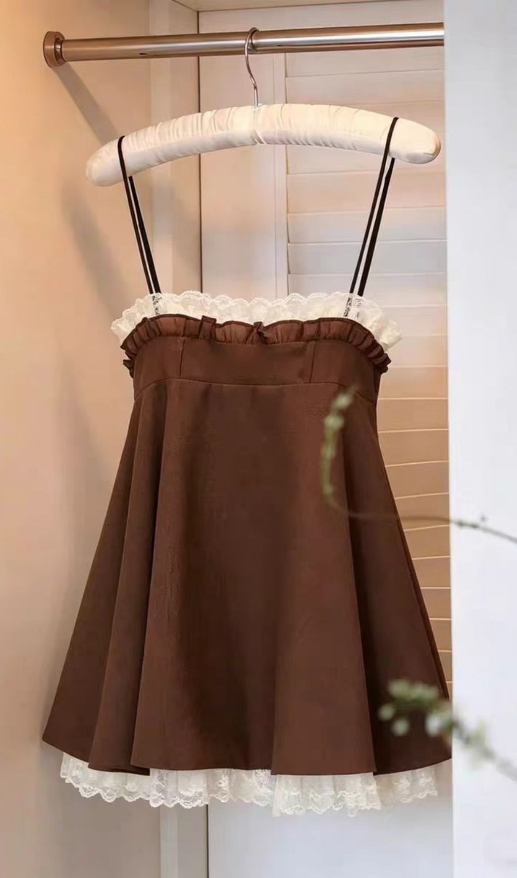 Fashionslee Women Lilibeth Chocolate Mini Dress