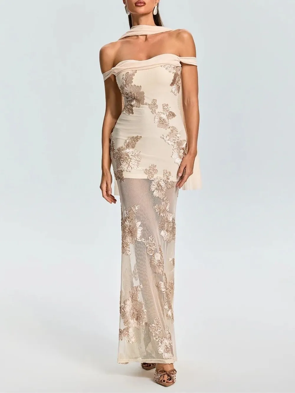 dbc2004581249a4a2a424863740a0e06 Eyranam Scarf Floral Maxi Dress