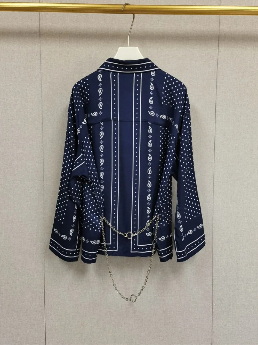 Chain Belt Bandana Print Shirt - OWNCI