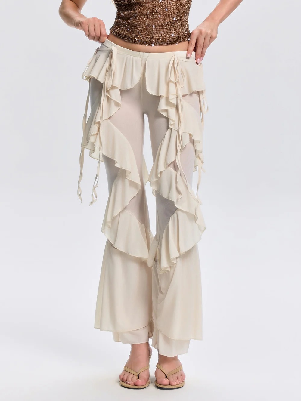 Norvela Ruffle Flare Pants