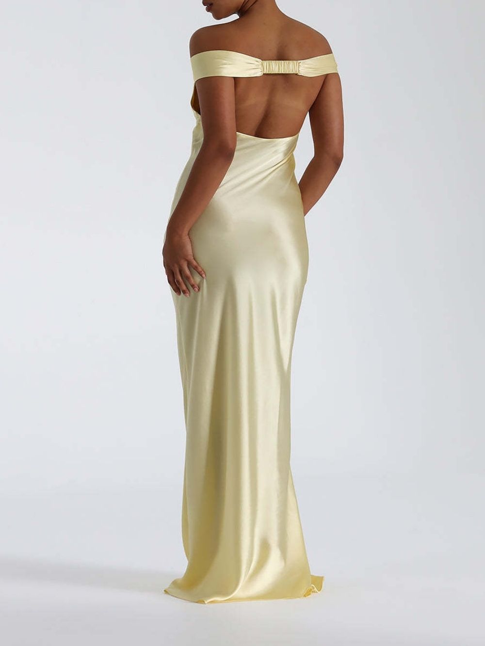 dd0fbb0ae42b95b35e577bf26acf38a7 Maggy Butter Yellow Satin Maxi Dress