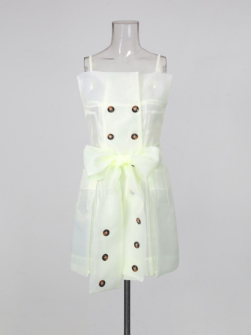 Maelys Strappy Button Mini Dress - OWNCI Maelys Strappy Button Mini Dress - OWNCI
