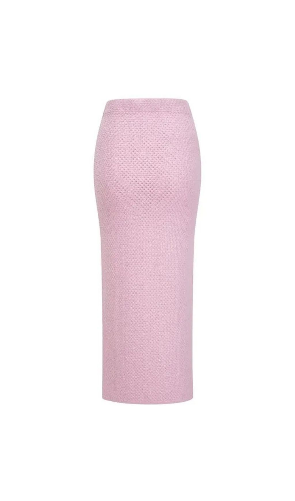 Shirley Sequined Knit Cardigan & Skirt Set – Pink - OWNCI