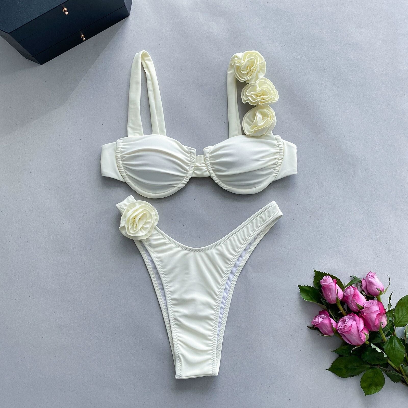 3D Three-Dimensional Flower Split Bikini - OWNCI 3D Three-Dimensional Flower Split Bikini - OWNCI
