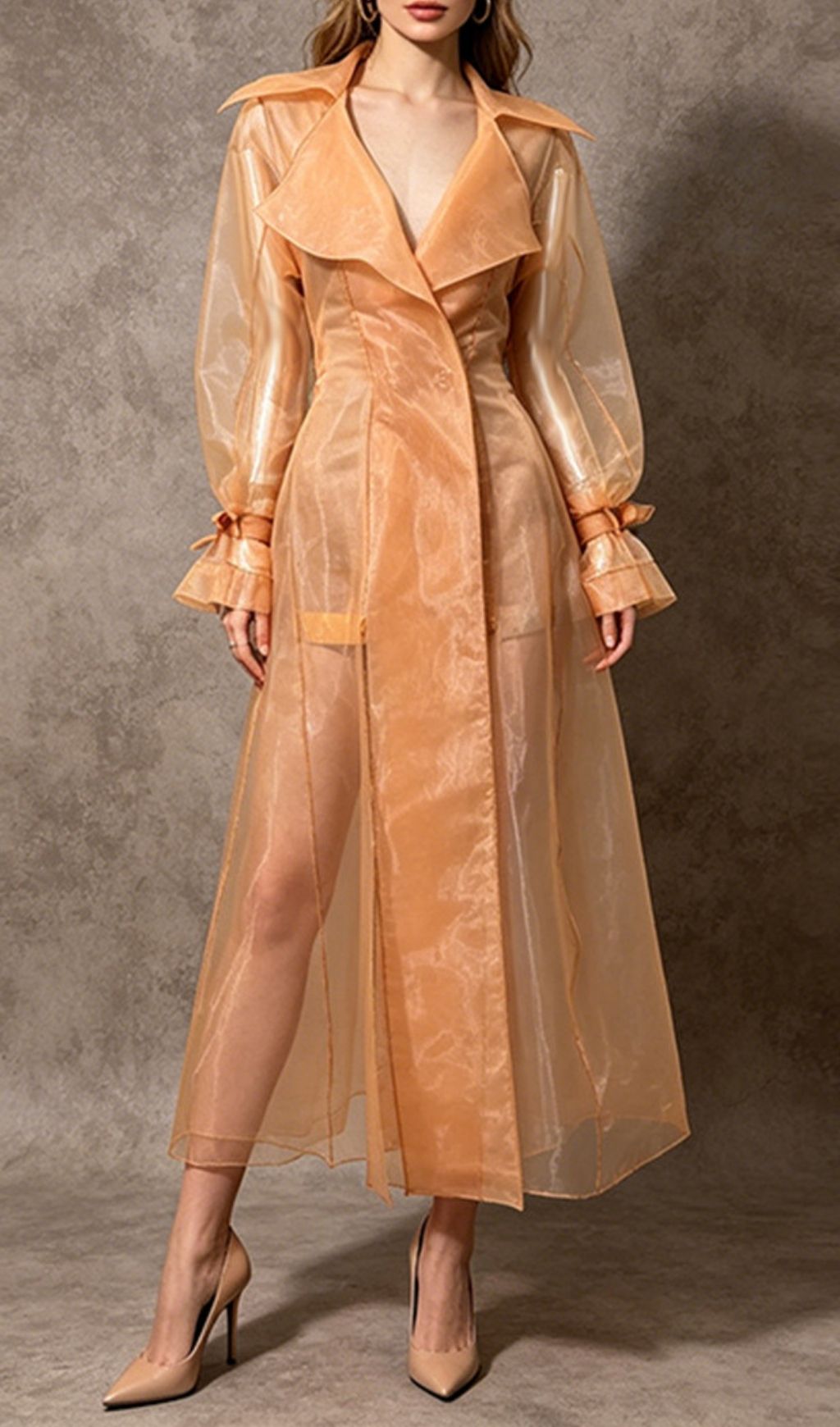 Fashionslee Women Leszcyna Chiffon Coat