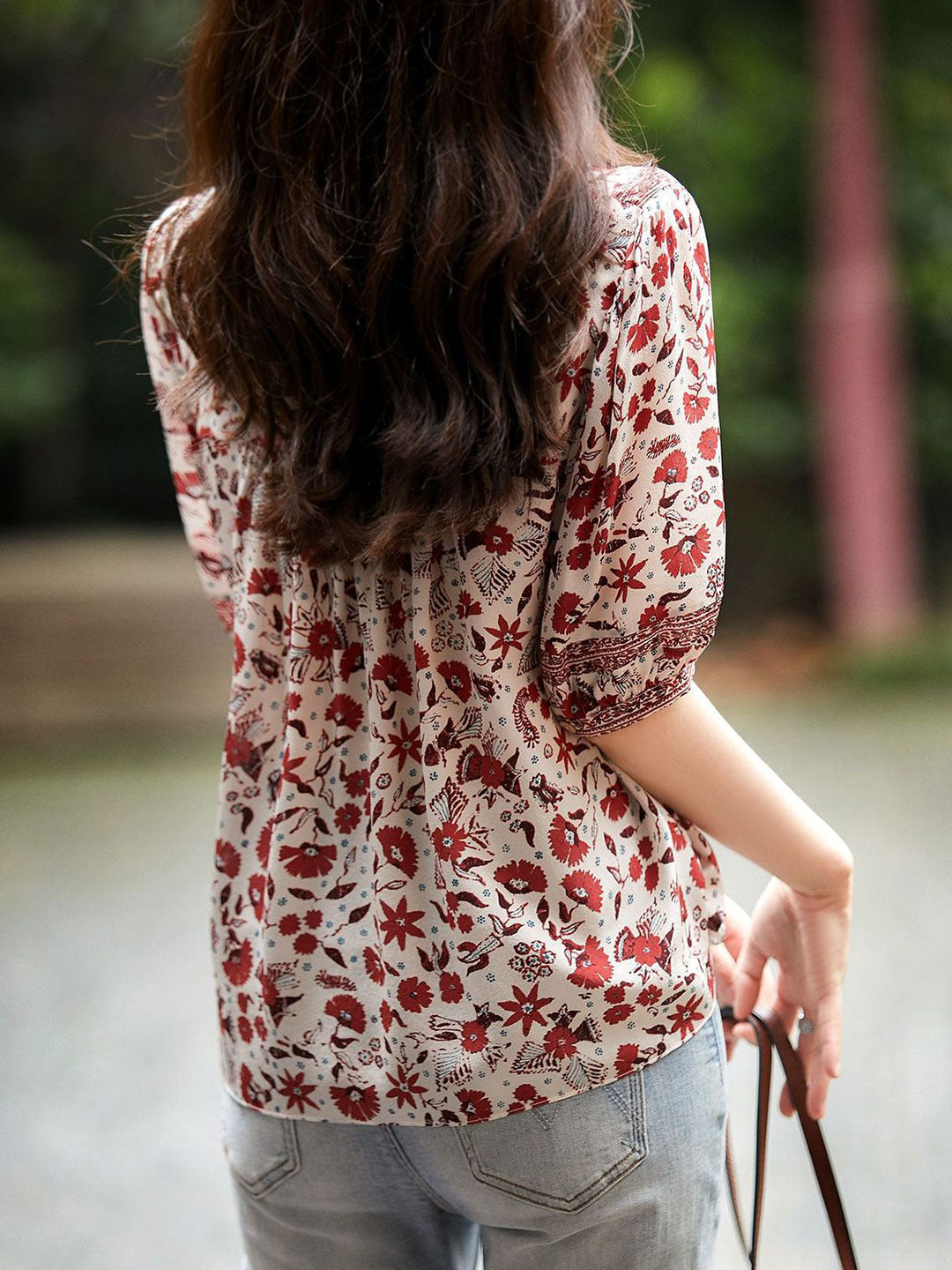 Lesley Classic Puff Sleeve Printed Top - OWNCI Lesley Classic Puff Sleeve Printed Top - OWNCI