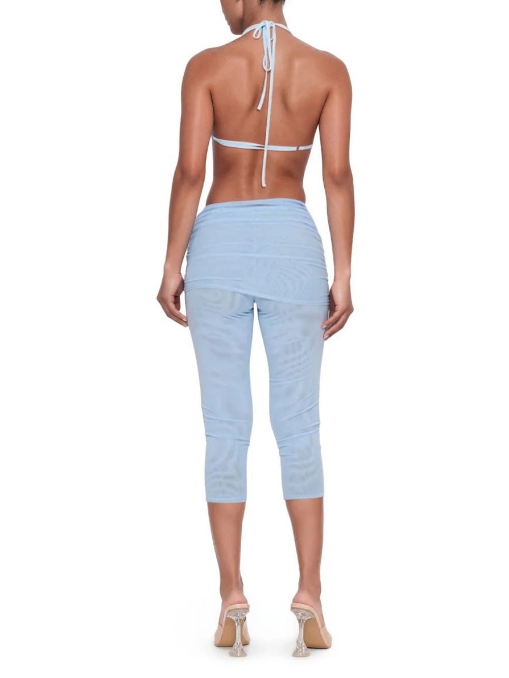 Quirin Cowl Neck Ruched Capri Pants Set