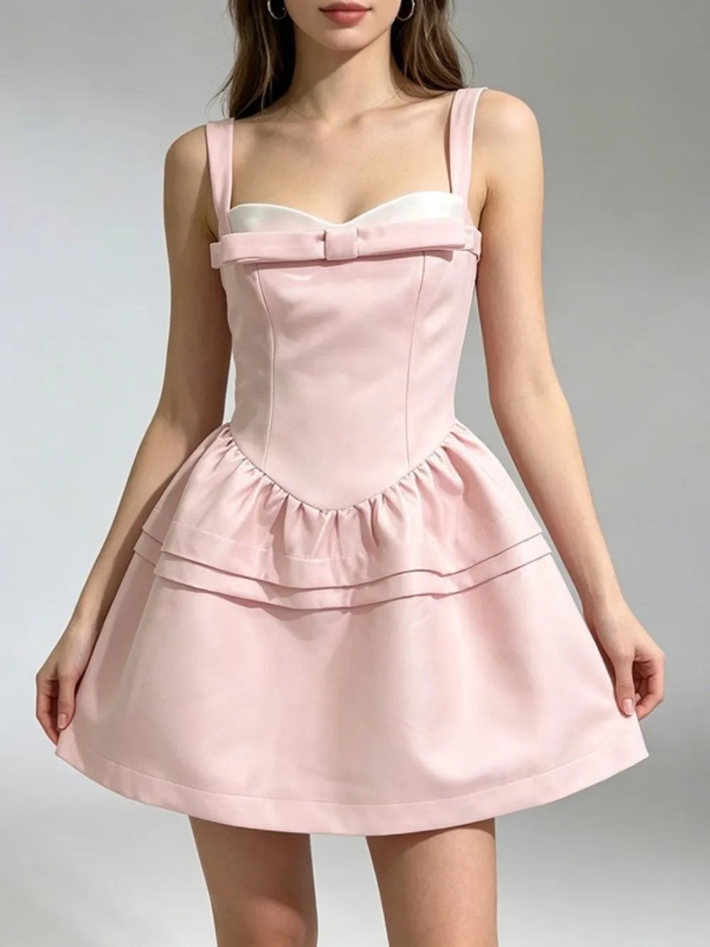 Maegan Bow Mini Dress - OWNCI Maegan Bow Mini Dress - OWNCI
