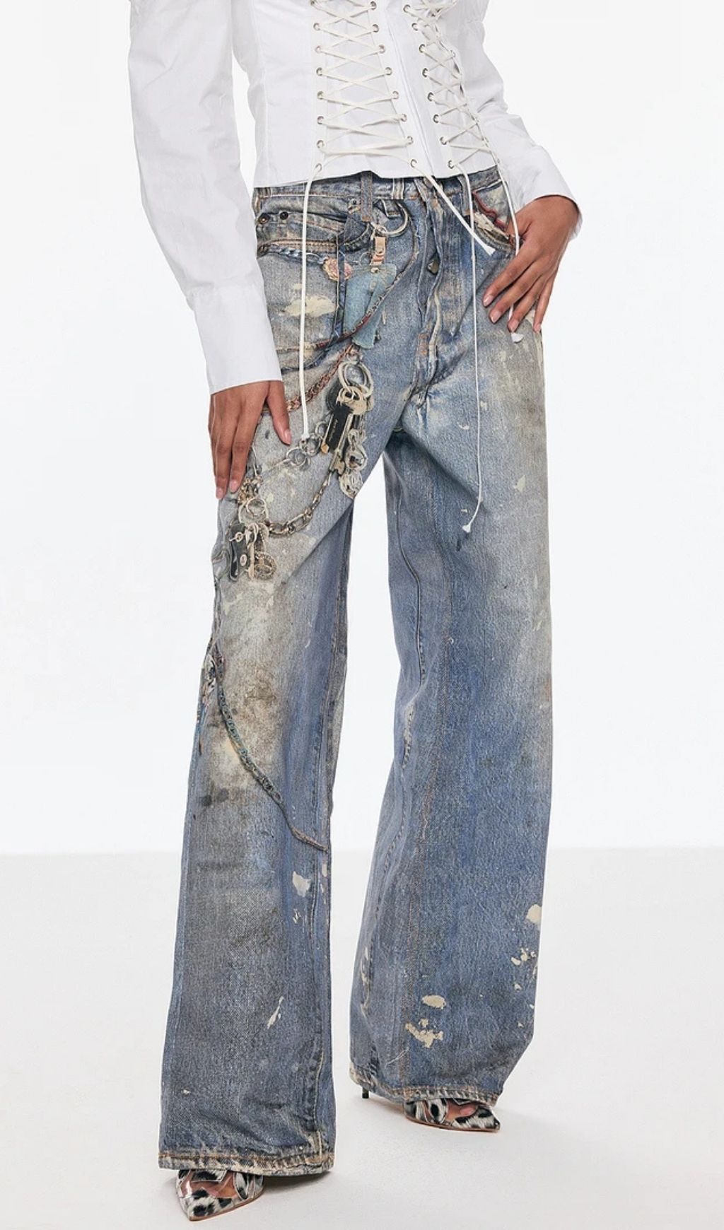 Prima Print Barrel Jeans