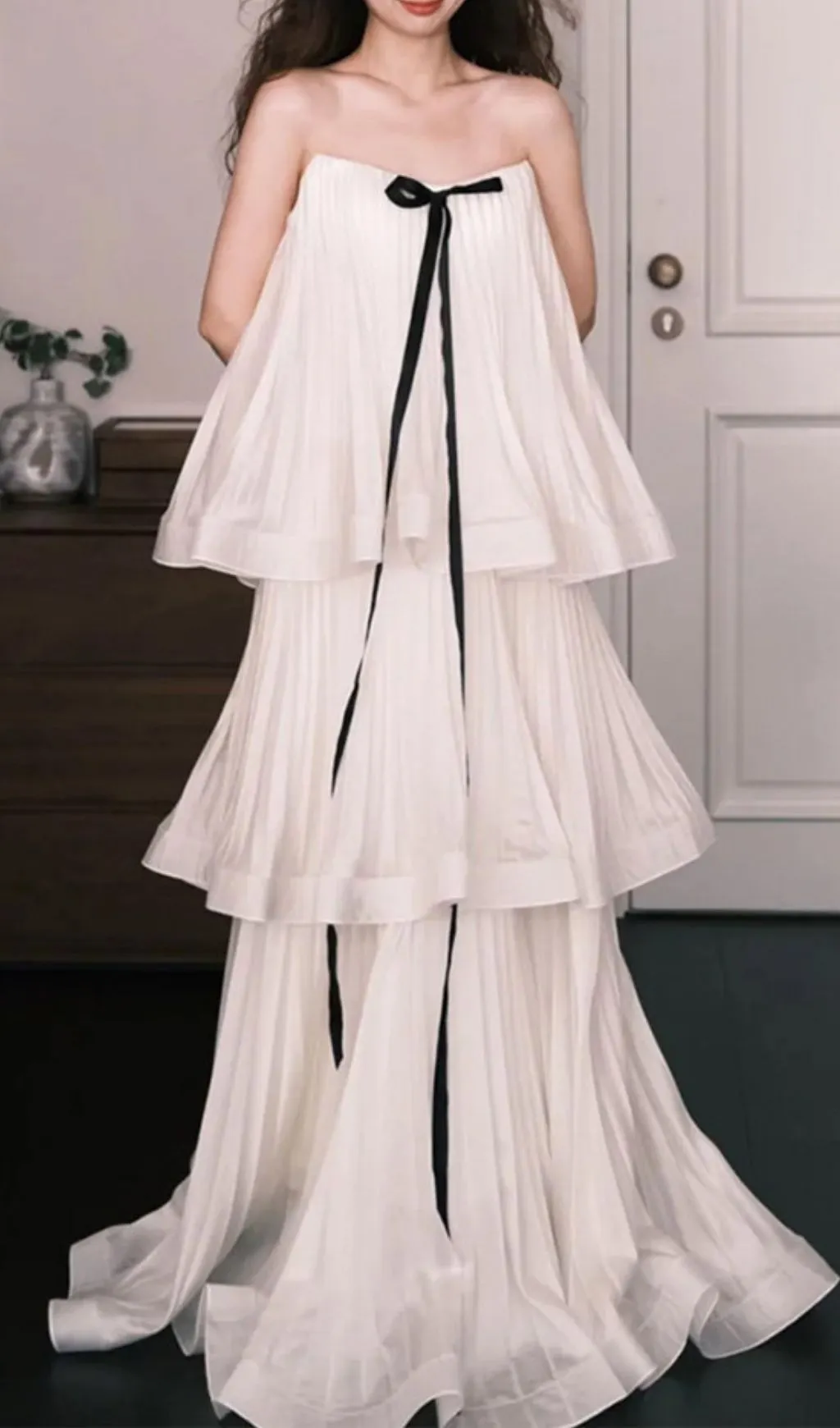 Fashionslee Women Ylvarion Strapless Tiered Maxi Dress