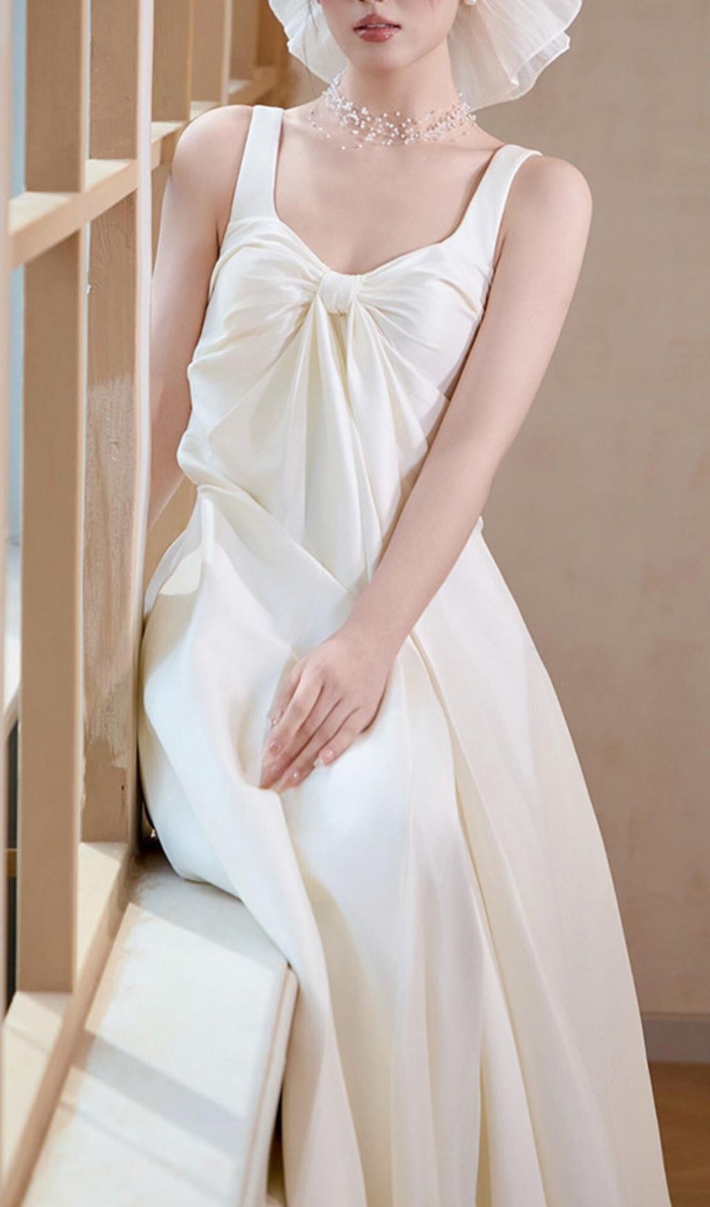 Fashionslee Women Lexia White Strappy Backless Maxi Dress