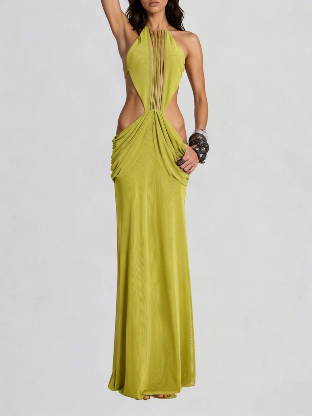 e6b81c979d64e37736487cad91340917 Fervik Backless Draped Maxi Dress