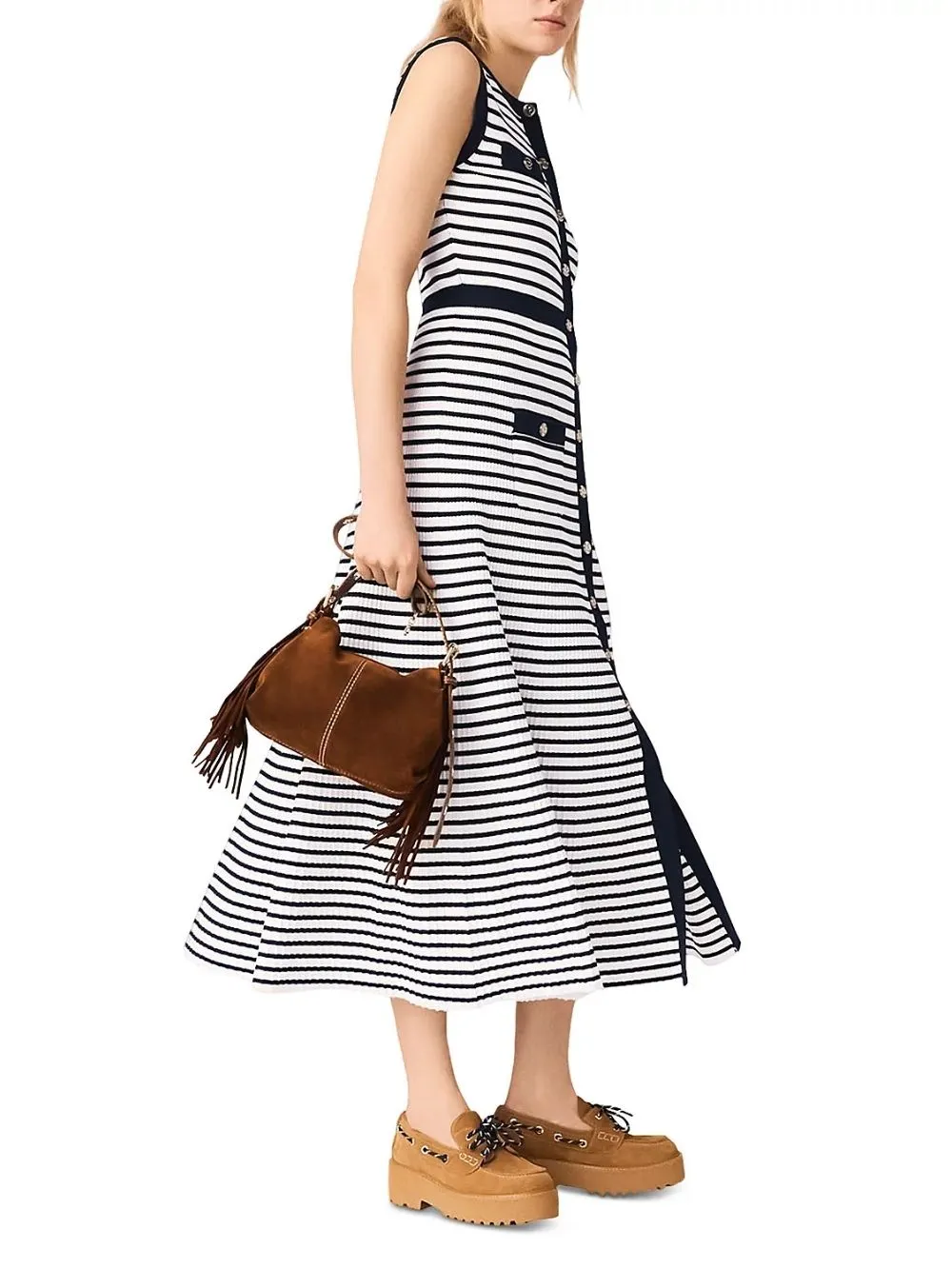 e6c17bec0e2625cd9265b7658ce0a328 Breton Stripe Knit Maxi Dress