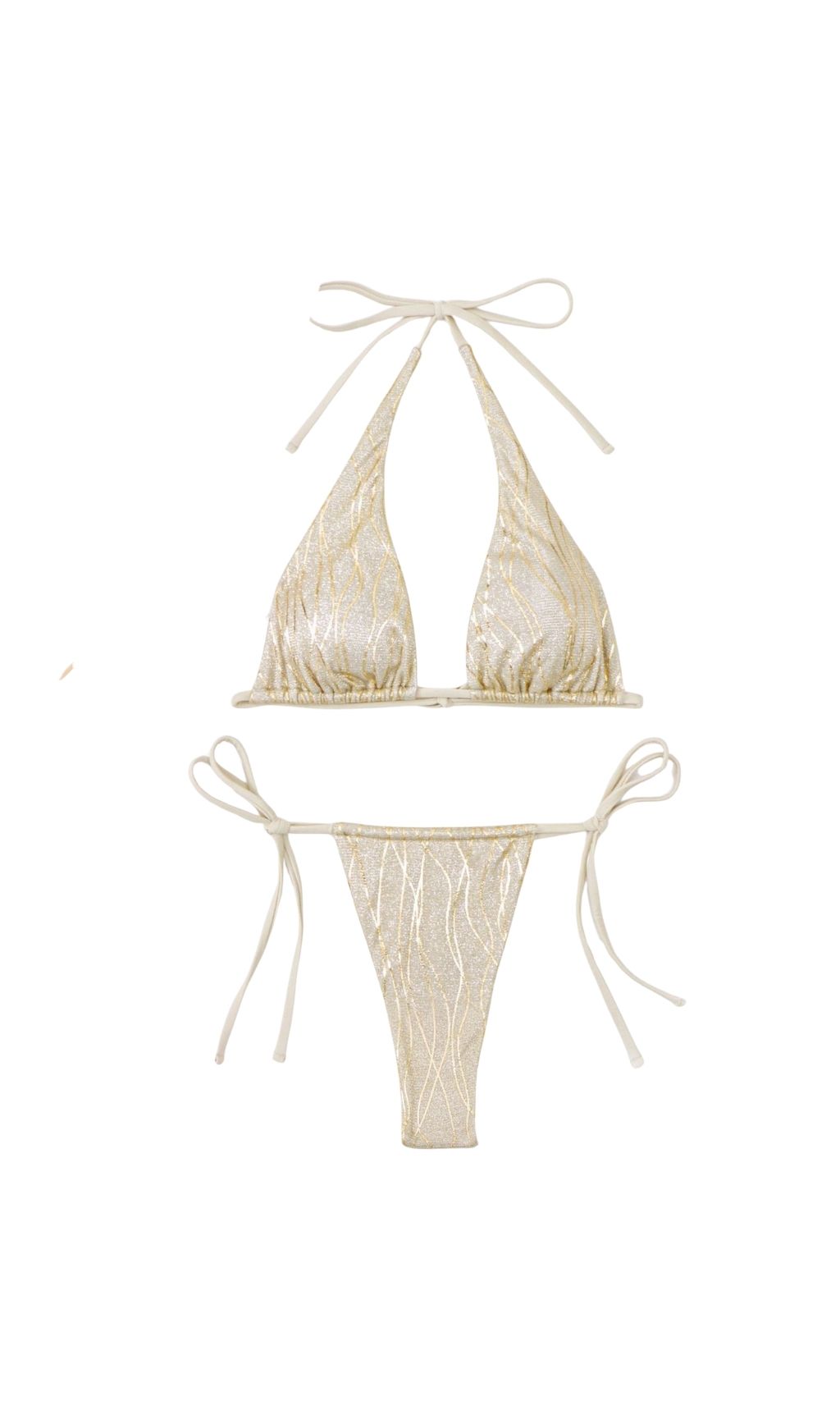 Fashionslee Women Leena Gold Bikini Two-Piece Set