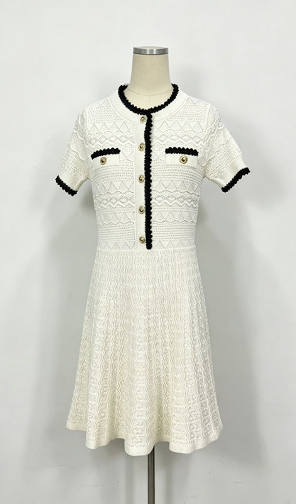 Fashionslee Women Leonida Short Sleeve Knit Mini Dress
