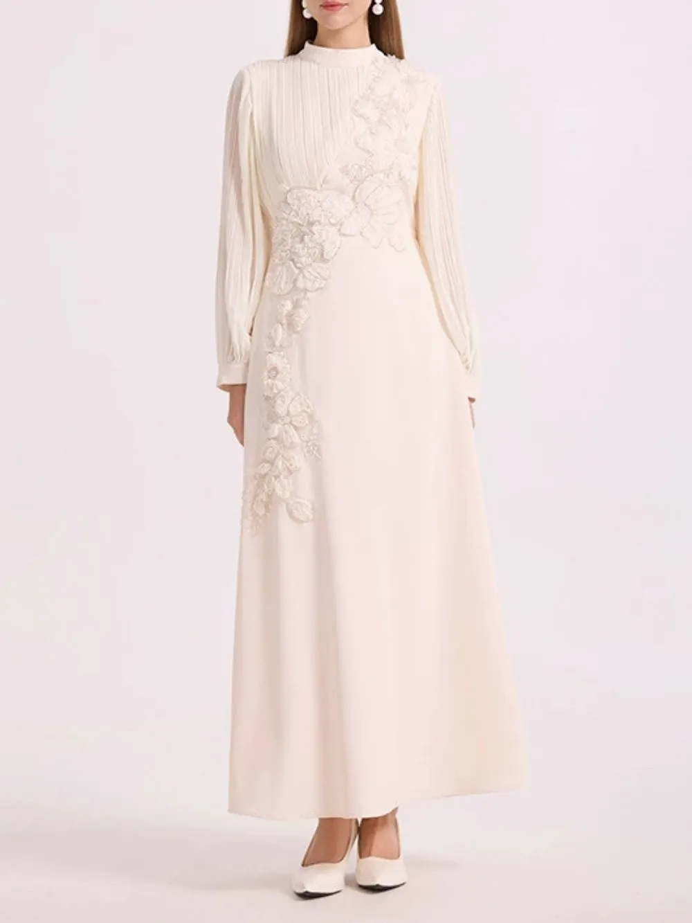 Mahsa Flower Long Sleeve Maxi Dress