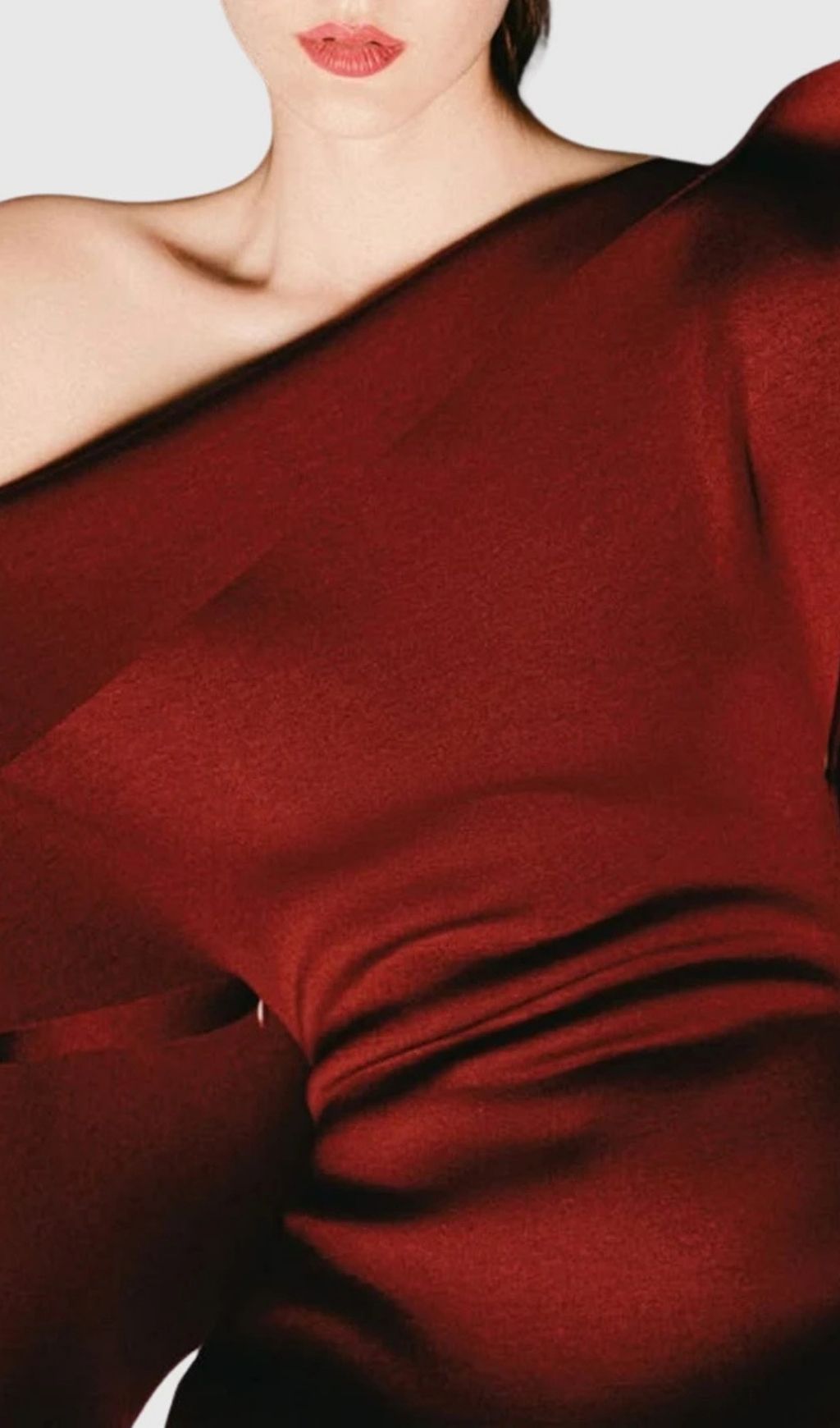 Aldeno Asymmetric Off Shoulder Mini Dress - Red