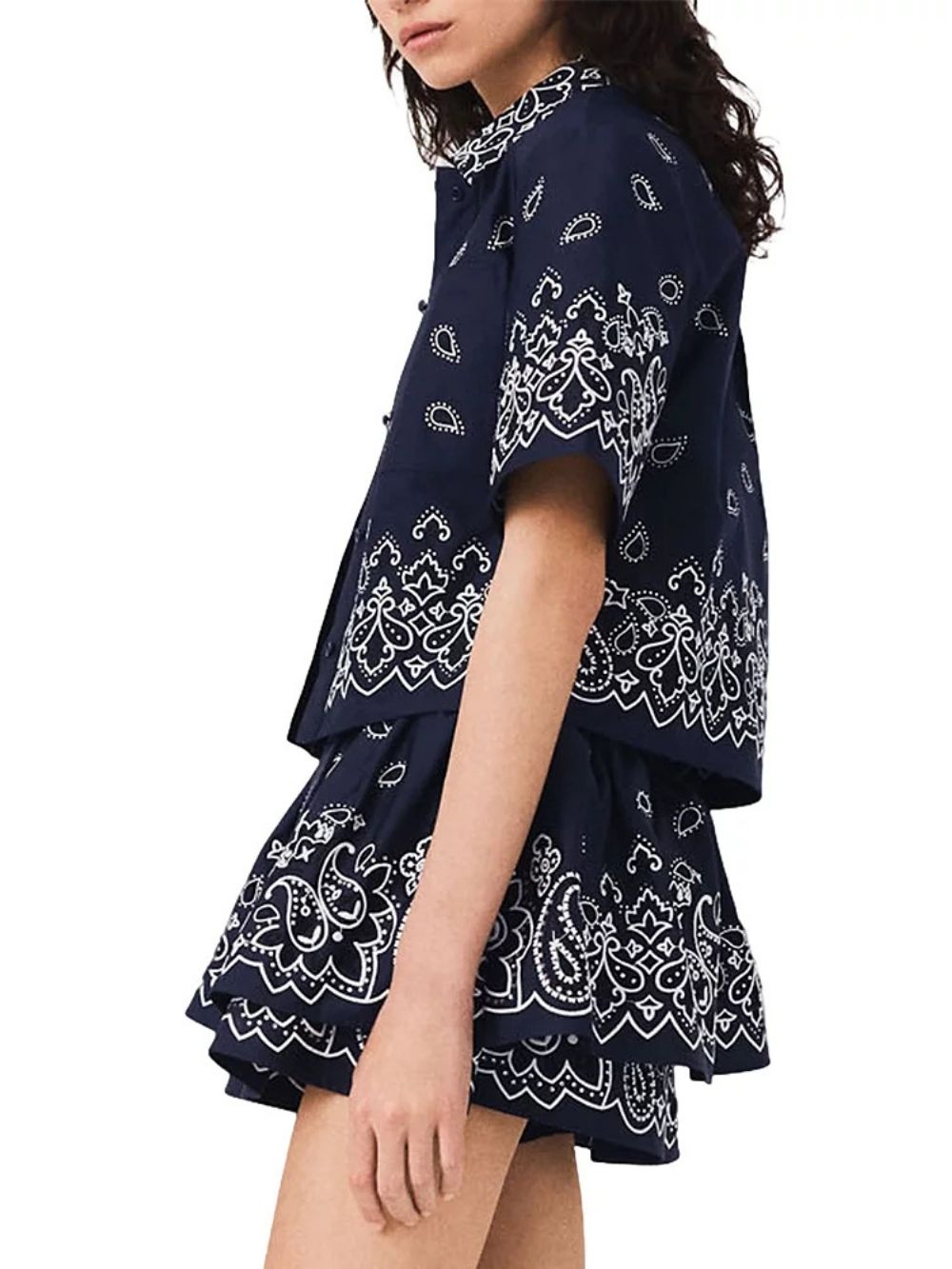 Embroidered Ruffle Mini Skirt - OWNCI