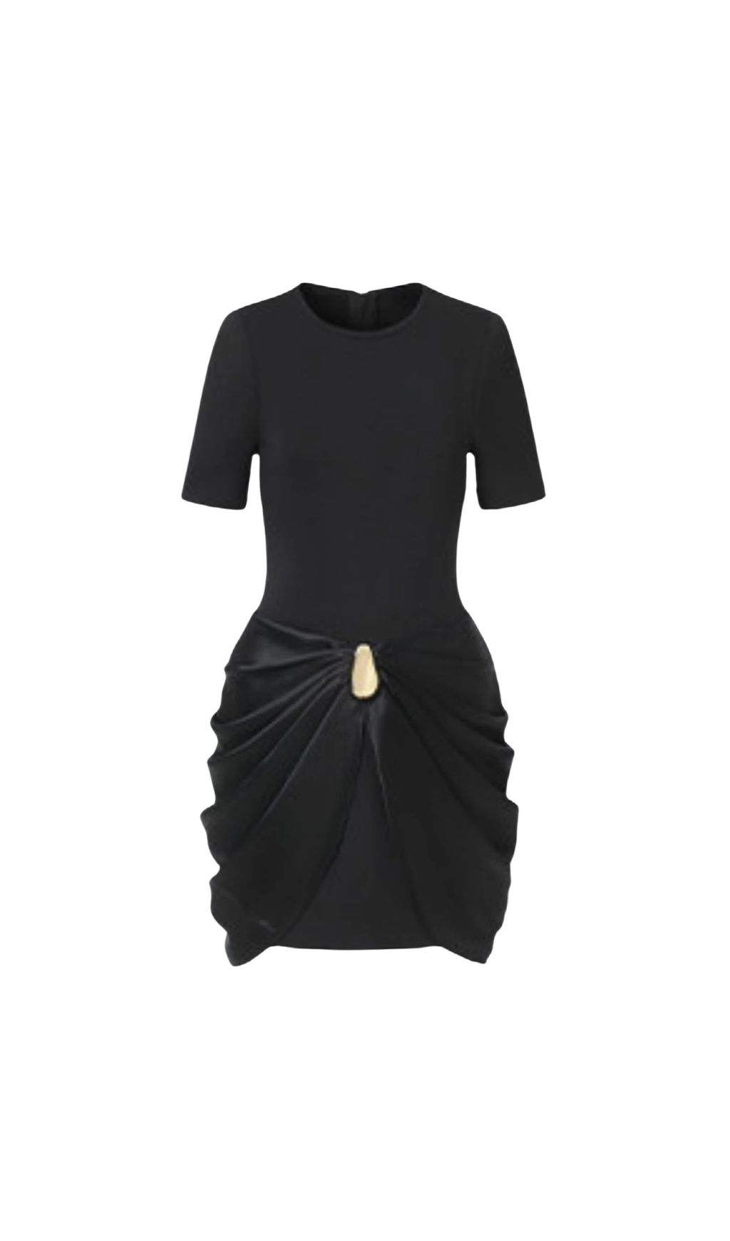 Chatria Metal Draped Mini Dress - Black
