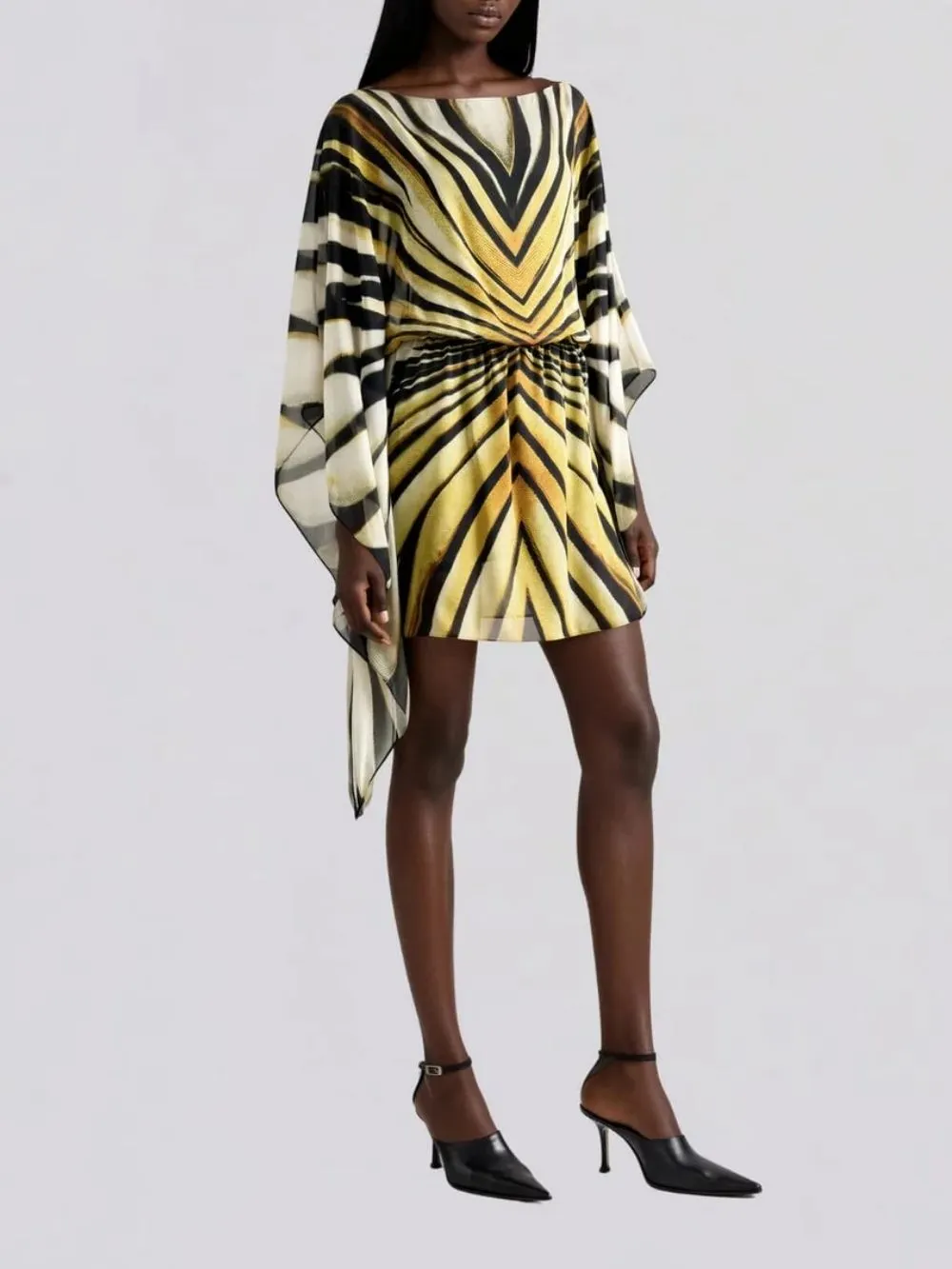 Jaleno Bat Sleeve Stripe Mini Dress - OWNCI Jaleno Bat Sleeve Stripe Mini Dress - OWNCI