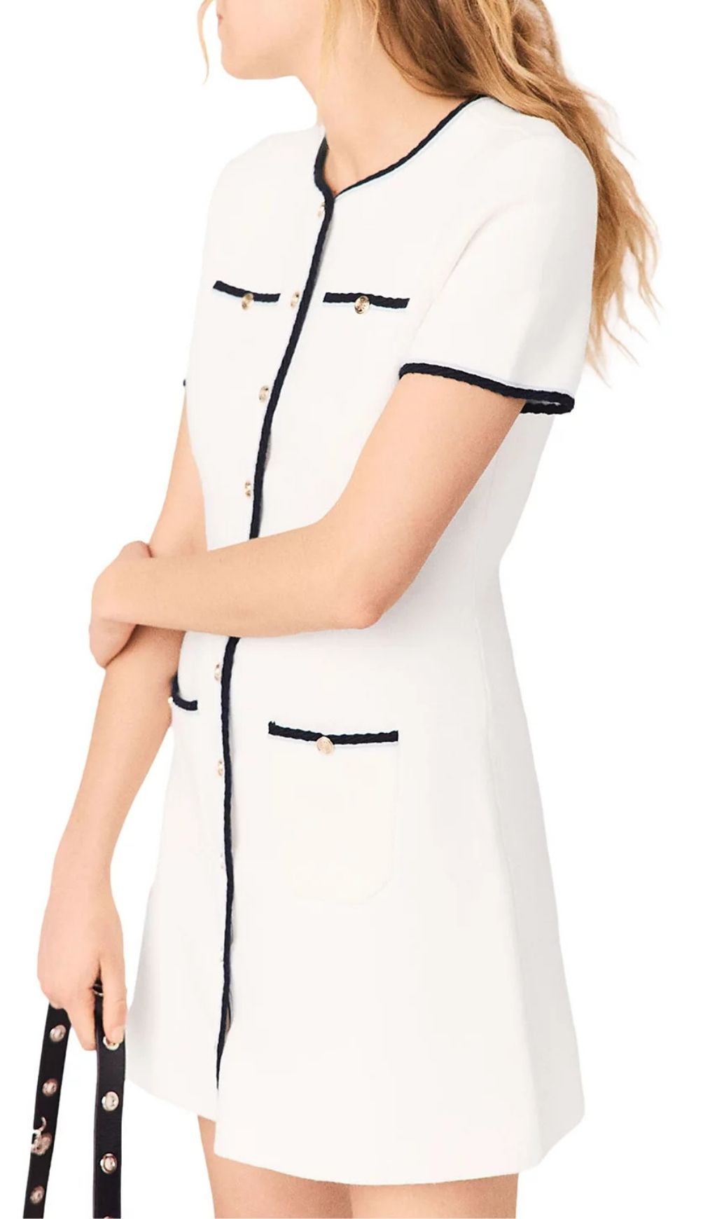 Rirsalino Contrast Trim Button Front Dress