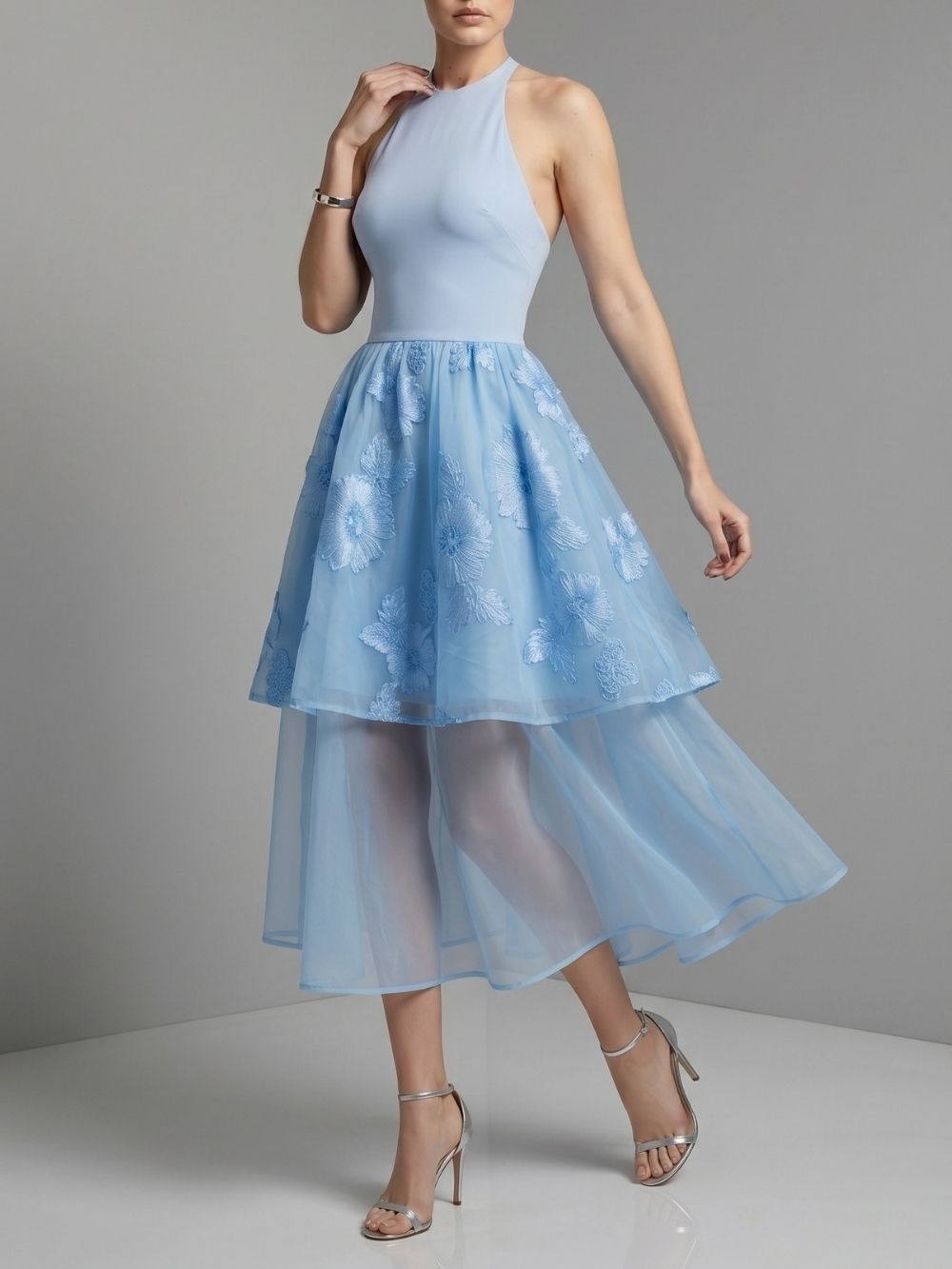 Maik Halter Flower Midi Dress - OWNCI Maik Halter Flower Midi Dress - OWNCI