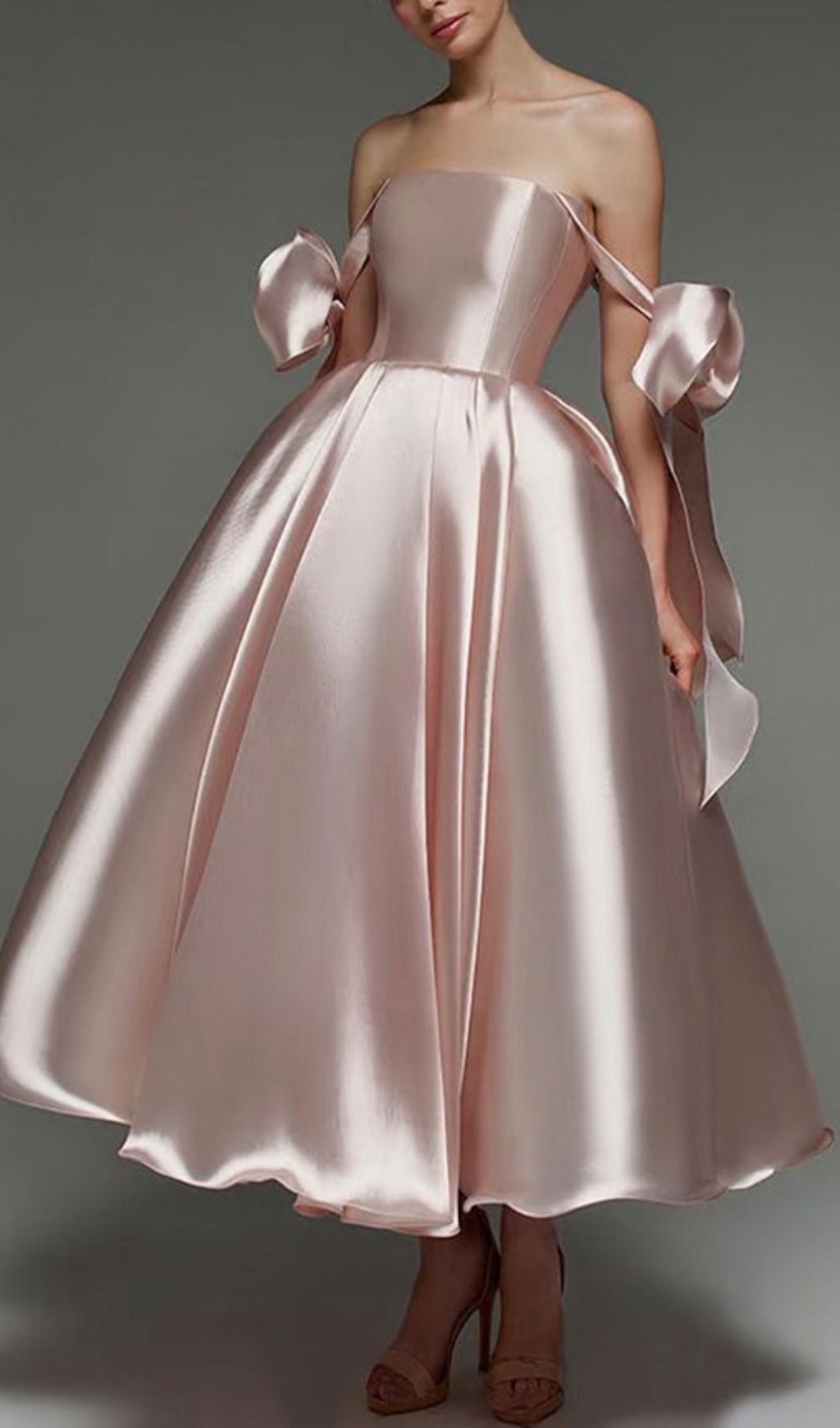 Fashionslee Women Lennie Pink Bow Midi Dress