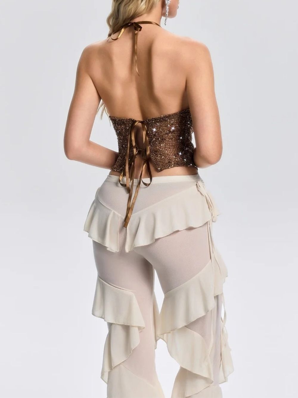 Liebke Halterneck Sequin Top - OWNCI