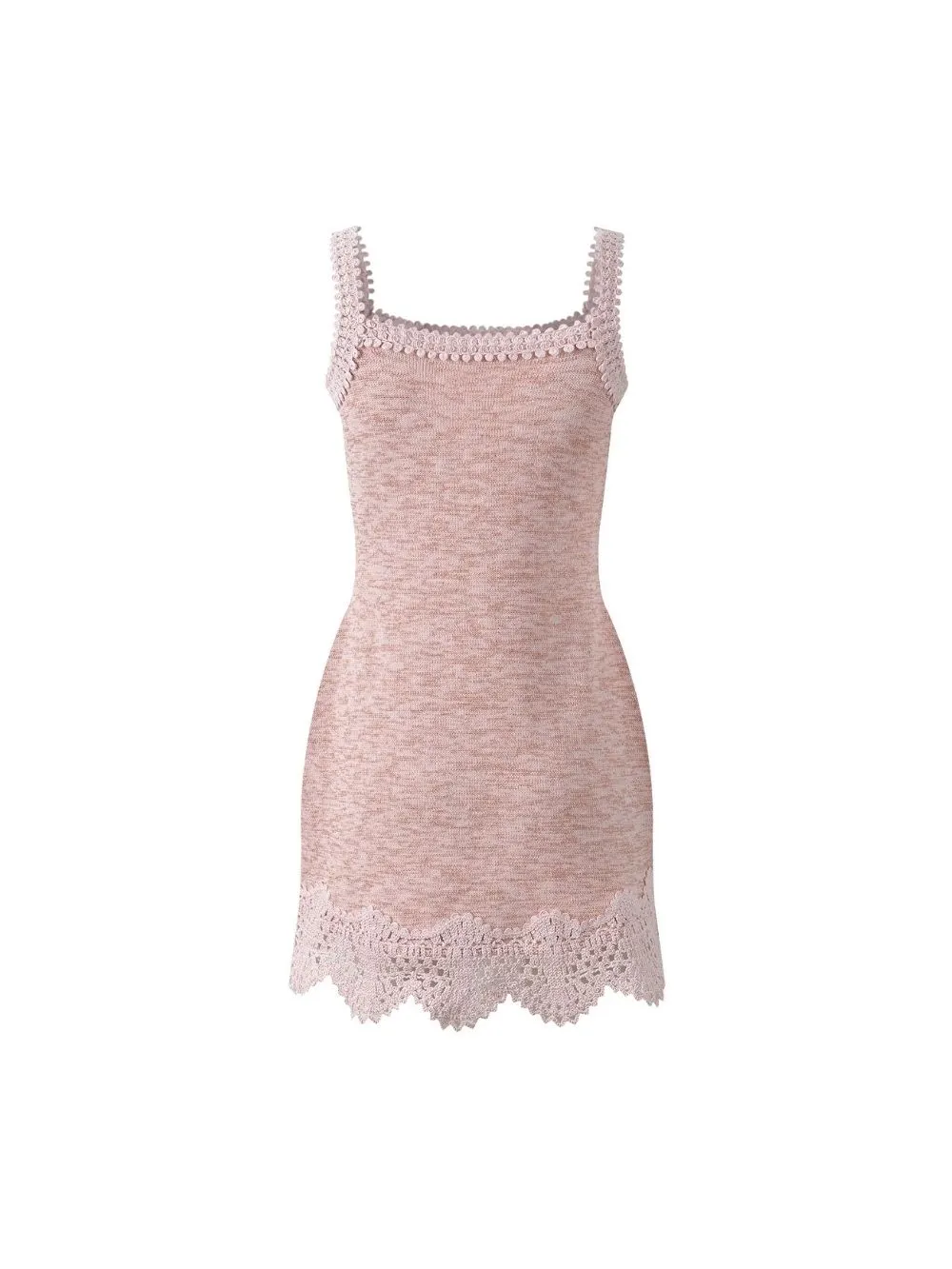 Madlaina Pink Knit Mini Dress