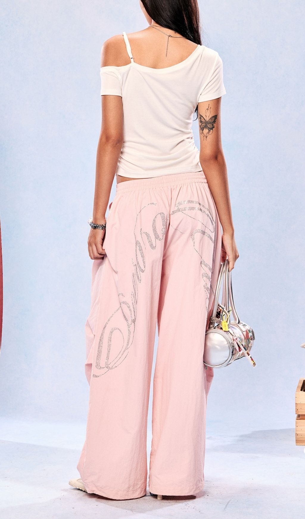 Layna Pink Rhinestone Pants