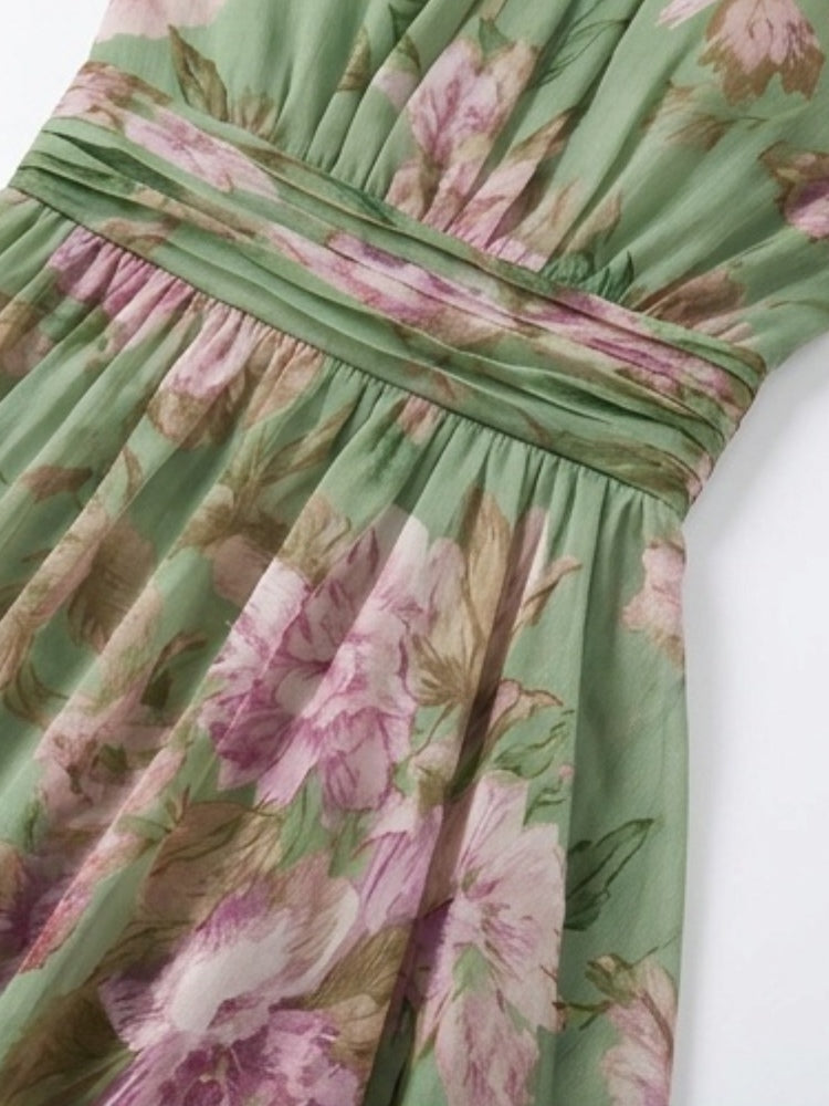 f31cc00abafa0db3810575eb32b77ad1.jpeg Fashionslee Women Green Floral Chiffon Halter Maxi Dress