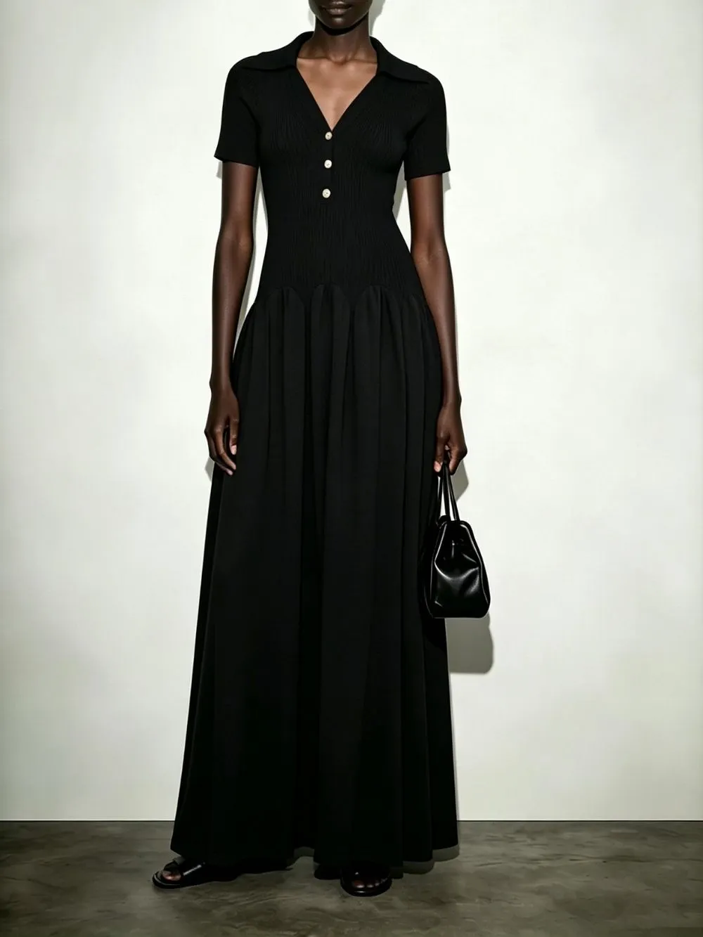 Makaila Short Sleeve Knit Maxi Dress