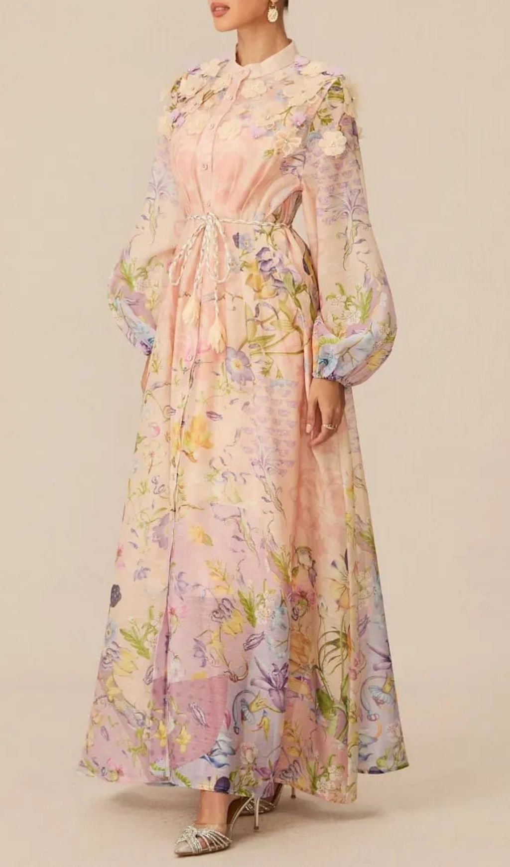 f5c0d4f029ef3de06f83254b8b43c040 Kate Floral Print Tie Waist Maxi Dress